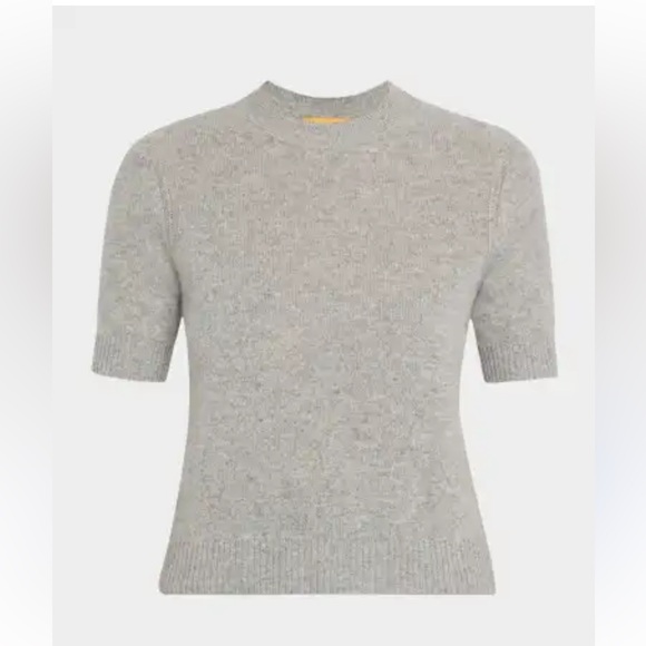 Saks Fifth Avenue Cashmere Crewneck Short-Sleeve Sweater Sz M - Picture 1 of 8